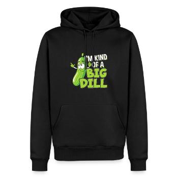 Végétalien Je suis un gros cadeau à l’aneth pour un cornichon - Sweat à capuche Premium bio Homme - noir - Devant - Nico (187cm)