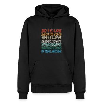 Cadeau 30e anniversaire né en 1990 Hommes Femmes Rétro - Sweat à capuche Premium bio Homme - noir - Devant - Nico (187cm)