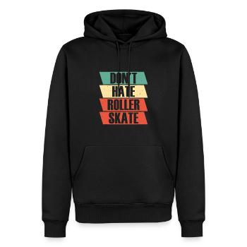 Les patins à roulettes ne détestent pas le patin à roulettes - Sweat à capuche Premium bio Homme - noir - Devant - Nico (187cm)