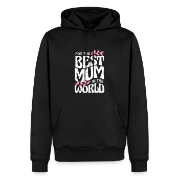 Muttertag, die beste Mutter der Welt - Männer Premium Bio Hoodie - Schwarz - Vorne - Nico (187cm)