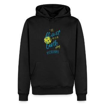 Lustiger Pickleball-Satz, Freundschaften, Pickleball - Männer Premium Bio Hoodie - Schwarz - Vorne - Nico (187cm)