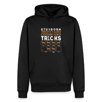 Hartnäckige Treeing Walker Coonhounds Hundetricks - Männer Premium Bio Hoodie - Schwarz - Vorne - Nico (187cm)