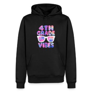 Zurück zur Schule 4. Klasse Vibes - Männer Premium Bio Hoodie - Schwarz - Vorne - Nico (187cm)