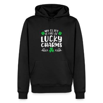 Meine Klasse ist voller Glücksbringer St. Patricks Day - Männer Premium Bio Hoodie - Schwarz - Vorne - Nico (187cm)