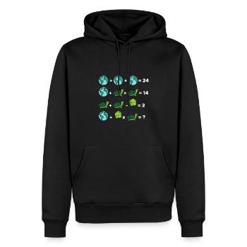 Quiz sur l’ordre des opérations du Jour de la Terre Mathématiques amusantes - Sweat à capuche Premium bio Homme - noir - Devant - Nico (187cm)