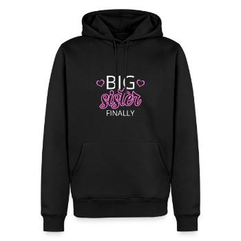 Ältere Geschwister Große Schwester, Große Schwester Endlich - Männer Premium Bio Hoodie - Schwarz - Vorne - Nico (187cm)