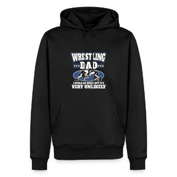 Cadeaux pour les hommes Lutte libre Papa - Sweat à capuche Premium bio Homme - noir - Devant - Nico (187cm)