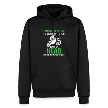 Dirt Bike Motocross Enduro Lustiges Motorrad - Männer Premium Bio Hoodie - Schwarz - Vorne - Nico (187cm)