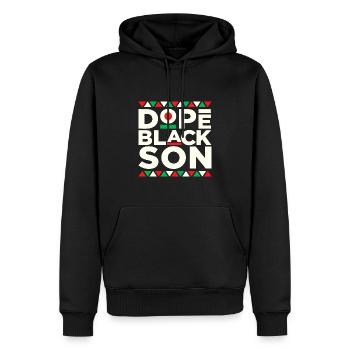 Black Son Matter Mois de l’histoire des Noirs Africain - Sweat à capuche Premium bio Homme - noir - Devant - Nico (187cm)