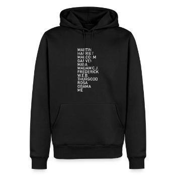 Black History Month Black Leader's - Männer Premium Bio Hoodie - Schwarz - Vorne - Nico (187cm)