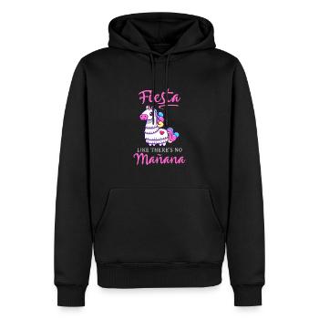 Fiesta, als gäbe es kein Manana-Einhorn - Männer Premium Bio Hoodie - Schwarz - Vorne - Nico (187cm)