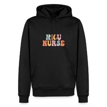 Nicu Nurse Week Groovy Appreciation Day - Männer Premium Bio Hoodie - Schwarz - Vorne - Nico (187cm)