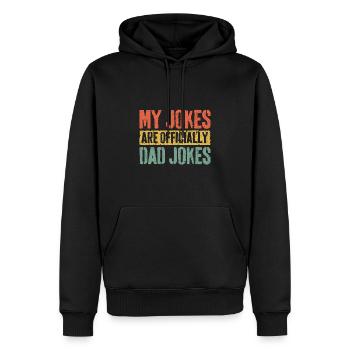 Mens mes blagues sont officiellement des blagues de papa - Sweat à capuche Premium bio Homme - noir - Devant - Nico (187cm)