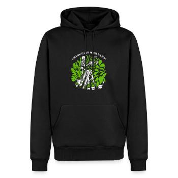 Gartenarbeit, weil Mord falsch ist Skelett-Unkraut - Männer Premium Bio Hoodie - Schwarz - Vorne - Nico (187cm)