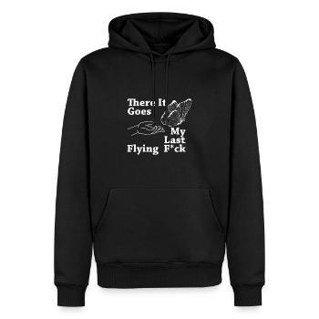Da geht's Mein letztes Fliegen - Männer Premium Bio Hoodie - Schwarz - Vorne - Nico (187cm)