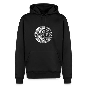 Maori Polynesian Tattoo Scorpion Scorpion Zodiactr - Sweat à capuche Premium bio Homme - noir - Devant - Nico (187cm)