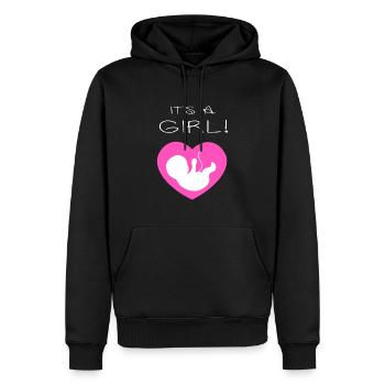Es ist ein Mädchen Thanksgiving Weihnachten - Männer Premium Bio Hoodie - Schwarz - Vorne - Nico (187cm)