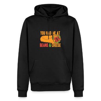 Burrito Haricots Et Fromage Cool Mexicain Taco Alimentaire - Sweat à capuche Premium bio Homme - noir - Devant - Nico (187cm)