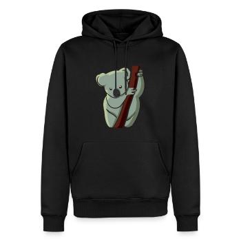 Koala Bär ist ein Beutelbär und lebt in Australien - Männer Premium Bio Hoodie - Schwarz - Vorne - Nico (187cm)