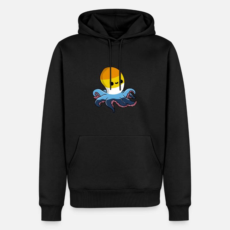 Aroace Octopus Aroace Pride - Sweat à capuche Premium bio Homme - noir
