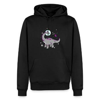 Ace Pride Dinosaurier Asexual Space - Männer Premium Bio Hoodie - Schwarz - Vorne - Nico (187cm)