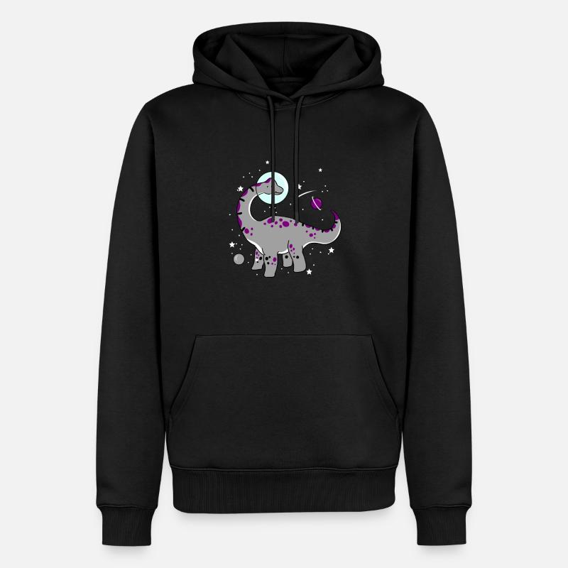 Ace Pride Dinosaurier Asexual Space - Männer Premium Bio Hoodie - Schwarz