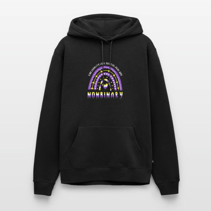 Nonbinary Pride Nonbinary Regenbogen Männer Premium Bio Hoodie
