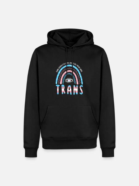 Transgender Boho Rainbow Trans - Men’s Premium Organic Hoodie - black