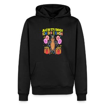 Achtung Ich Bin Schon 5 Geburtstag Ohrwurm - Männer Premium Bio Hoodie - Schwarz - Vorne - Nico (187cm)