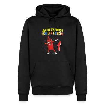 Achtung Ich Bin Schon 1 Geburtstag Ketchup - Männer Premium Bio Hoodie - Schwarz - Vorne - Nico (187cm)