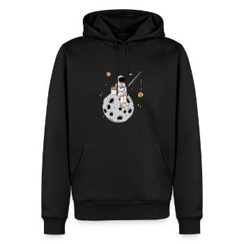 Astronaute Pêche Bitcoin Stock Market Trader - Sweat à capuche Premium bio Homme - noir - Devant - Nico (187cm)