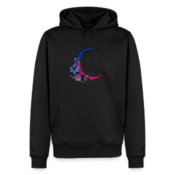 Bisexueller Mond LGBT Bisexual Pride - Männer Premium Bio Hoodie - Schwarz - Vorne - Nico (187cm)