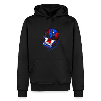 Sugar Skull Stolzer Puertoricaner - Männer Premium Bio Hoodie - Schwarz - Vorne - Nico (187cm)