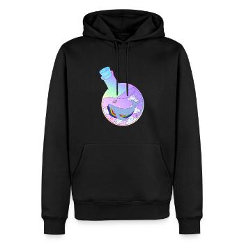 Regenbogenwal im Trank LGBT Pride Month - Männer Premium Bio Hoodie - Schwarz - Vorne - Nico (187cm)