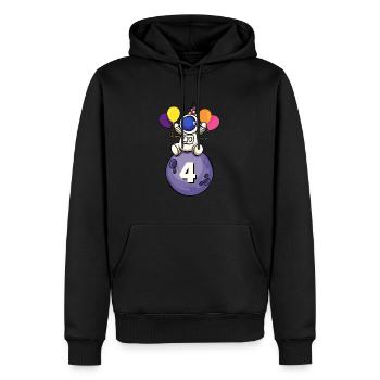 4 ans espace anniversaire 4. - Sweat à capuche Premium bio Homme - noir - Devant - Nico (187cm)