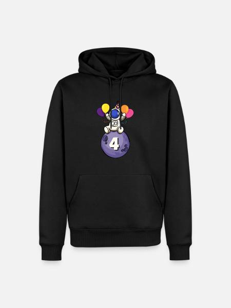 4 ans espace anniversaire 4. - Sweat à capuche Premium bio Homme - noir