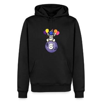 8 Jahre alt Weltraum Geburtstag 8. Geburtstag - Männer Premium Bio Hoodie - Schwarz - Vorne - Nico (187cm)