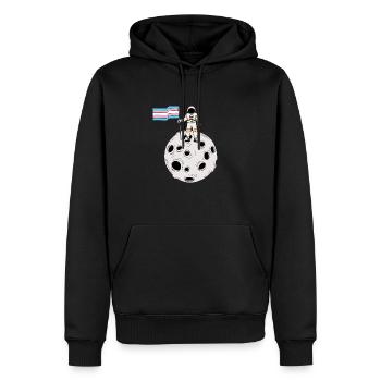 Drapeau de la Fierté trans de l’astronaute transgenre - Sweat à capuche Premium bio Homme - noir - Devant - Nico (187cm)