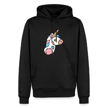 Voodoo Licorne Transgenre LGBT Trans Allié - Sweat à capuche Premium bio Homme - noir - Devant - Nico (187cm)