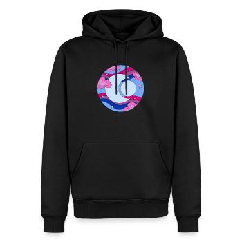 Bisexual Space Moon Bisexual Pride - Men’s Premium Organic Hoodie - black - Front - Nico (187cm)