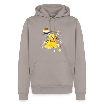Enten Astronaut Gay Bear Pride - Männer Premium Bio Hoodie - Taupe - Vorne - Nico (187cm)