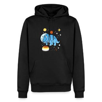 Triceratops Astronaut Gay Bear Pride - Männer Premium Bio Hoodie - Schwarz - Vorne - Nico (187cm)