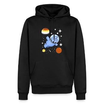 Nilpferd Astronaut Gay Bear Pride - Männer Premium Bio Hoodie - Schwarz - Vorne - Nico (187cm)