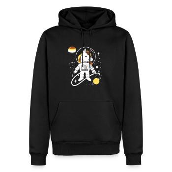 Unicorn Astronaut Gay Bear Pride - Men’s Premium Organic Hoodie - black - Front - Nico (187cm)