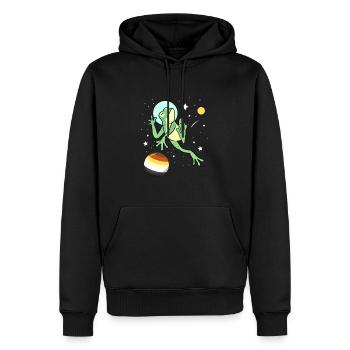 Frosch Astronaut Gay Bear Pride - Männer Premium Bio Hoodie - Schwarz - Vorne - Nico (187cm)