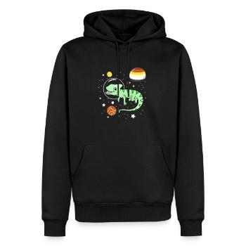 Caméléon Astronaute Gay Bear Pride - Sweat à capuche Premium bio Homme - noir - Devant - Nico (187cm)