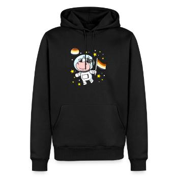 Kuh Astronaut Gay Bear Pride - Männer Premium Bio Hoodie - Schwarz - Vorne - Nico (187cm)