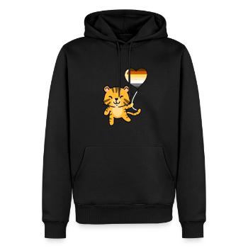 Tiger Herzballon Gay Bear - Männer Premium Bio Hoodie - Schwarz - Vorne - Nico (187cm)