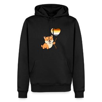 Shiba Inu Gay Bear Pride Balloon - Men’s Premium Organic Hoodie - black - Front - Nico (187cm)