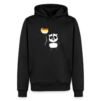 Panda Gay Bear Herzballon - Männer Premium Bio Hoodie - Schwarz - Vorne - Nico (187cm)